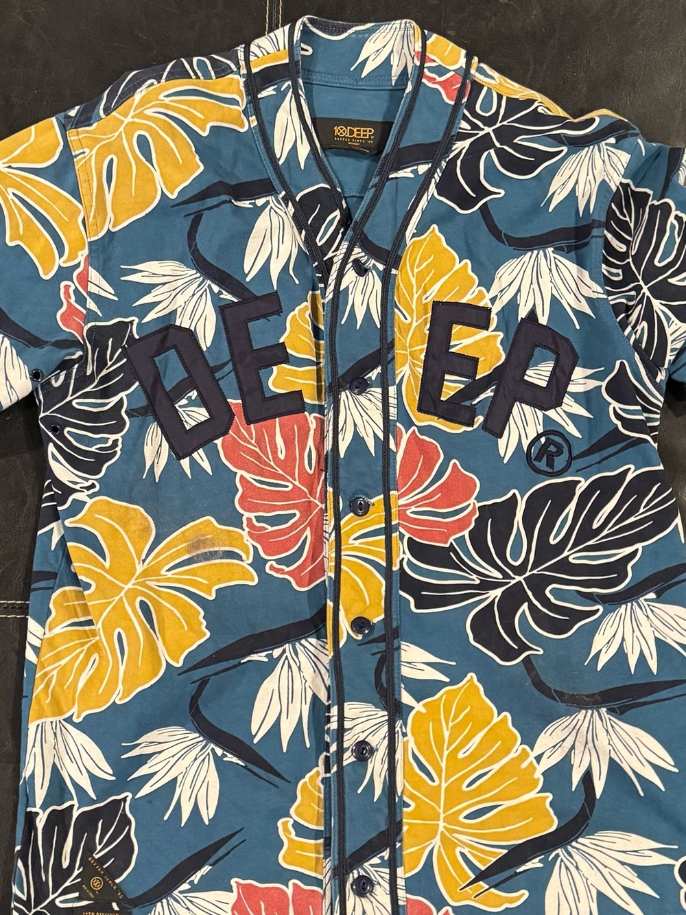 10.Deep tropical baseball jersey